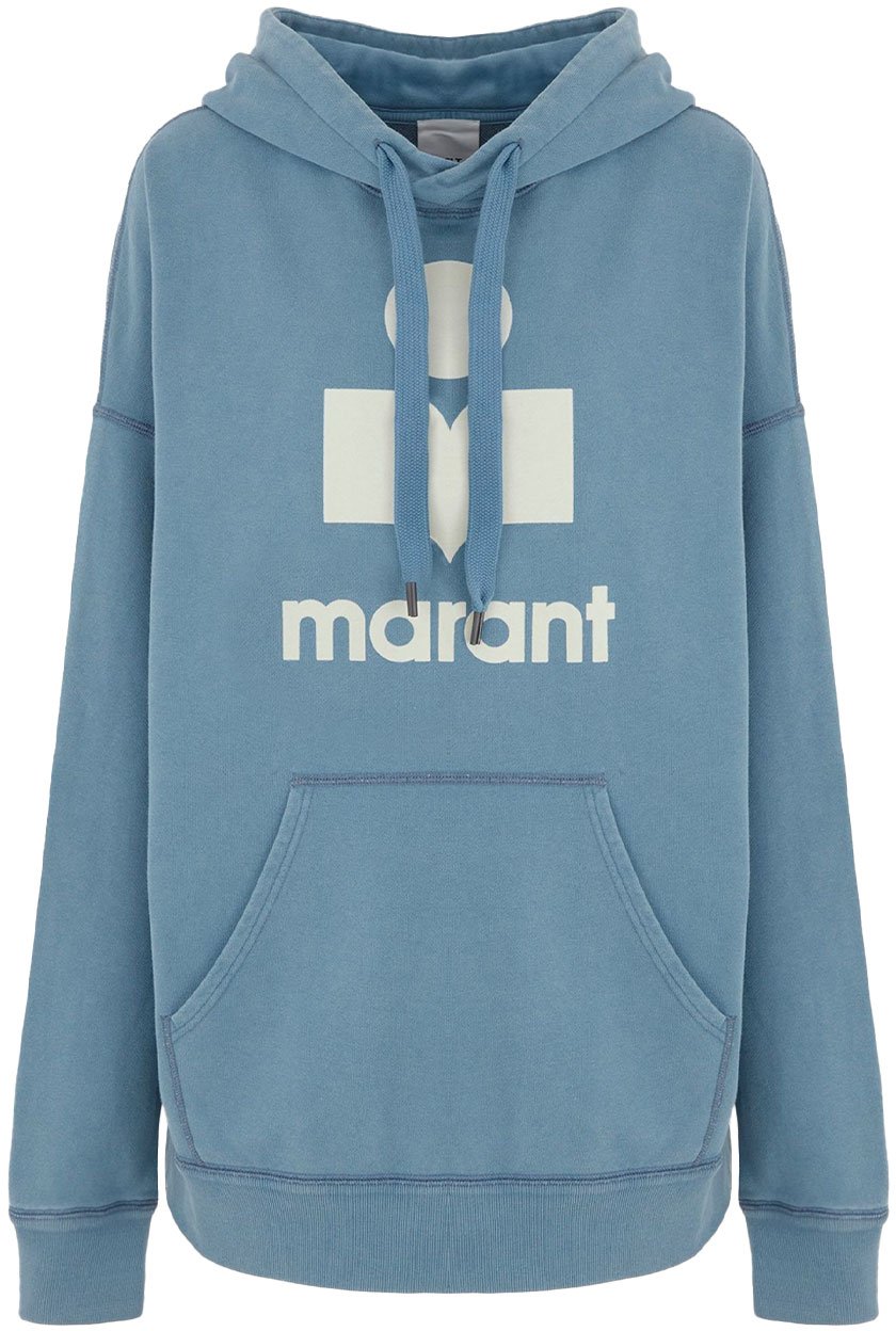 Isabel Marant sweat zip a logo Blauw