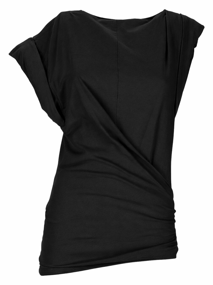 Isabel Marant Neutrals Maisan Fitted Rolled Sleeves T-Shirt Zwart