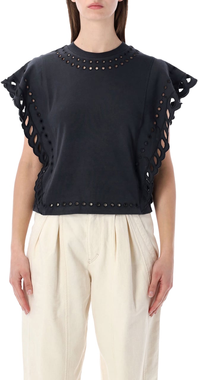 Isabel Marant Marant Étoile Odyle cotton T-shirt Zwart