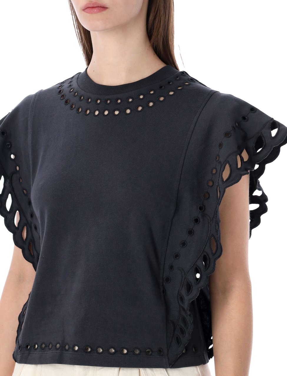 Isabel Marant Marant Étoile Odyle cotton T-shirt Zwart