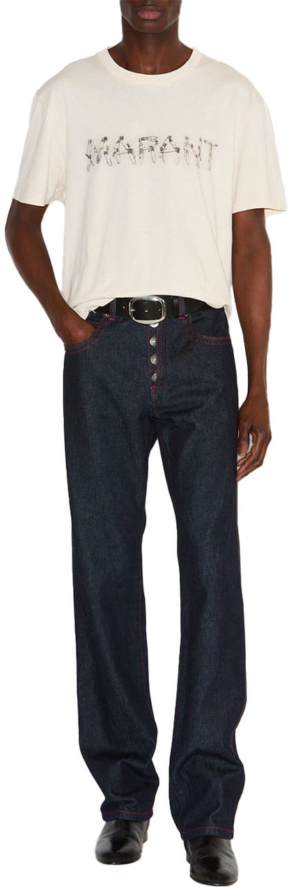 Isabel Marant t shirts a logo epingle Beige