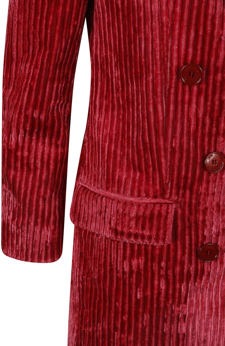 Isabel Marant Double-Breasted Corduroy Jacket With Tailored Fit Rood