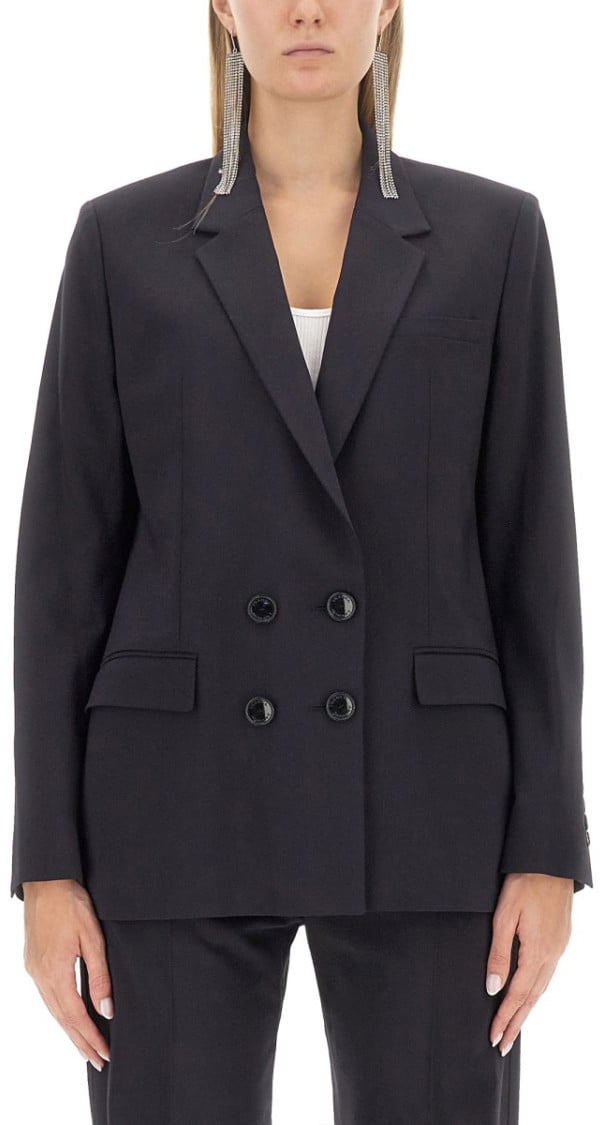 Isabel Marant Double-Breasted Jacket Zwart
