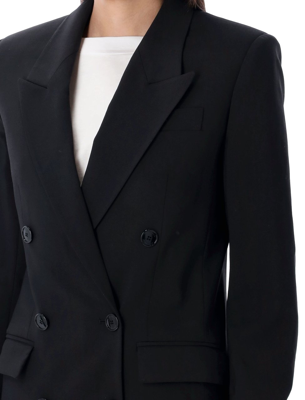 Isabel Marant Jevima Double Breasted Tailored Blazer Zwart