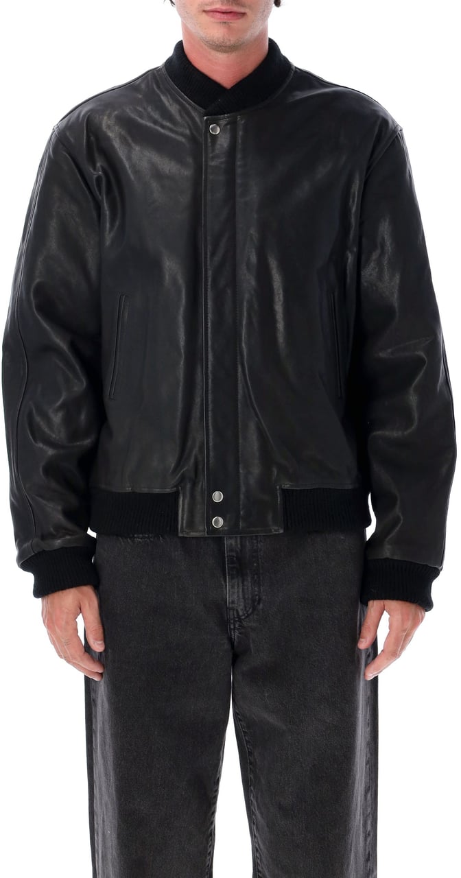 Isabel Marant Blaike Leather Bomber Nero Zwart