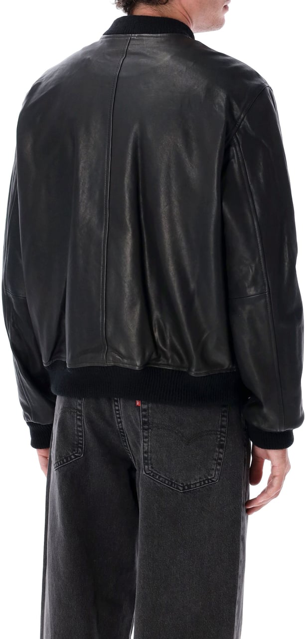 Isabel Marant Blaike Leather Bomber Nero Zwart