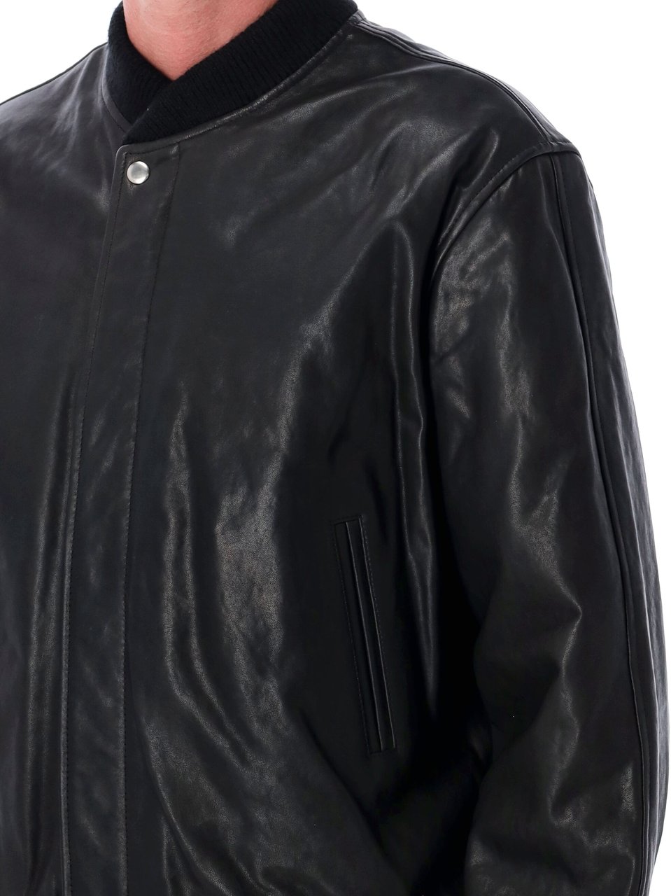 Isabel Marant Blaike Leather Bomber Nero Zwart