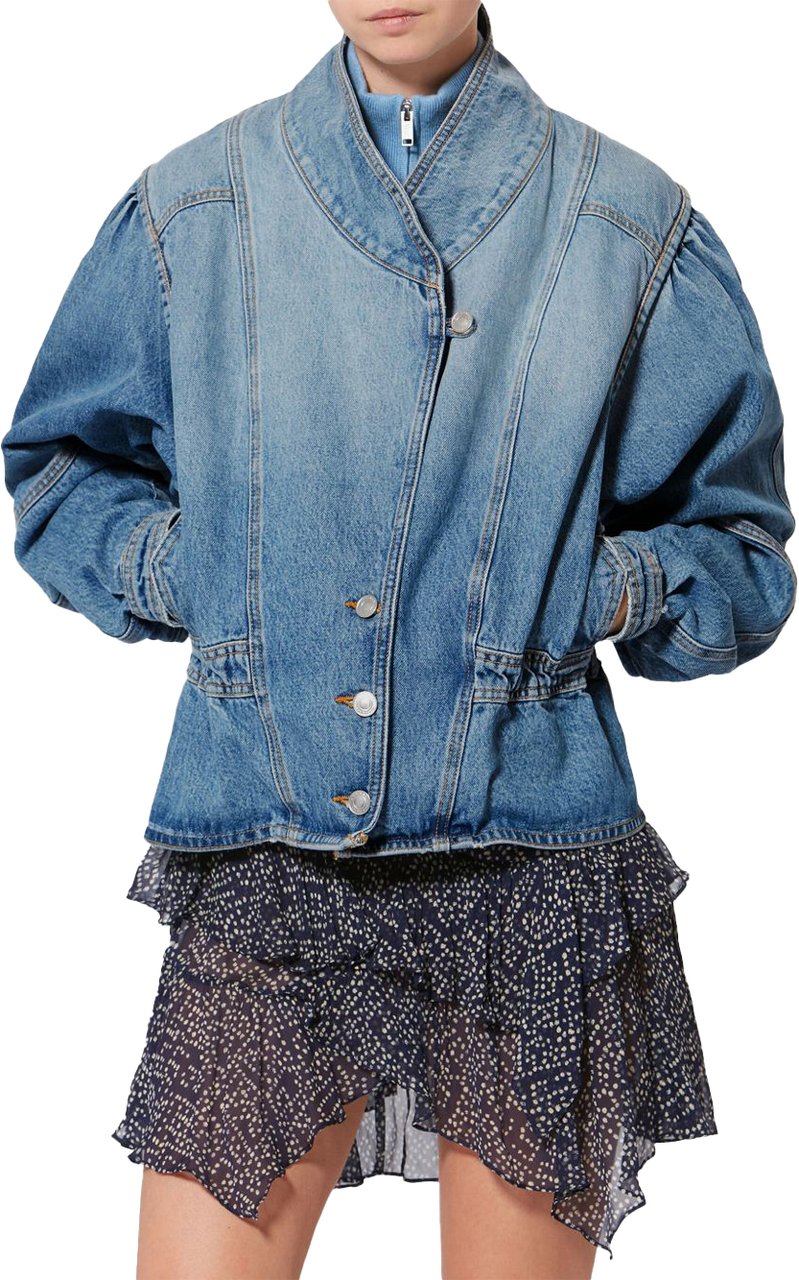 Isabel Marant Coats Clear Blue Blauw