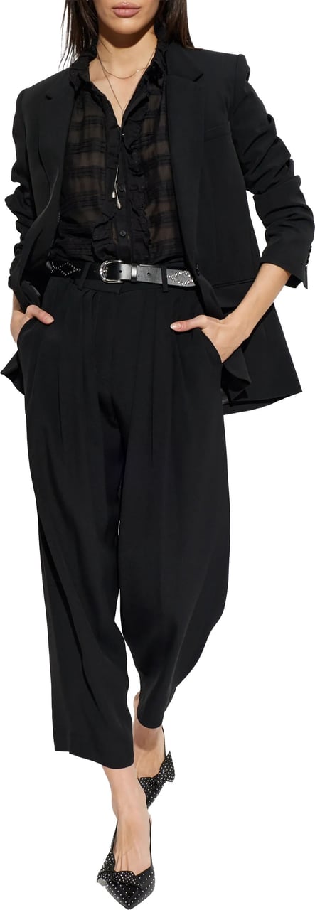 Isabel Marant Black Feray Tailored Notched Jacket Zwart