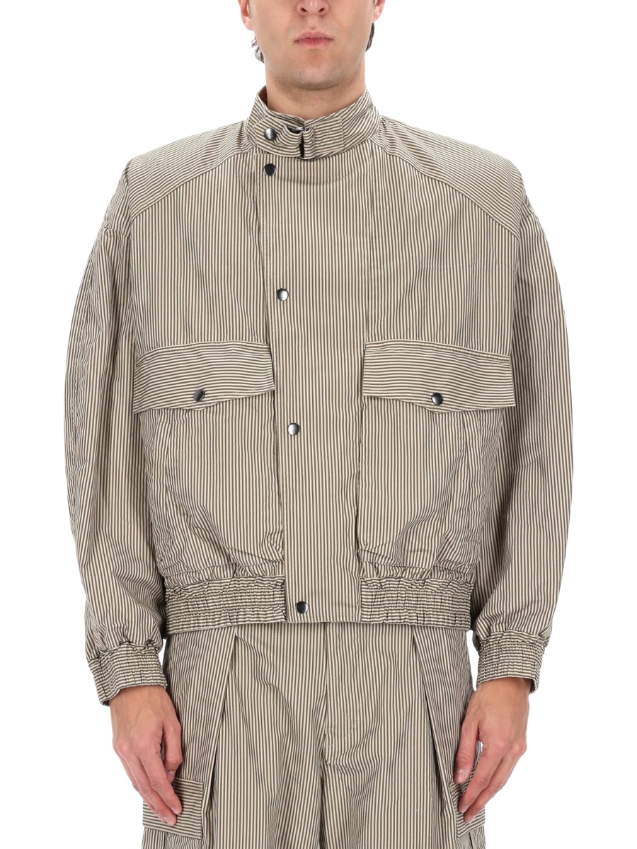 Isabel Marant Boxy Short High Collar Jacket Grijs