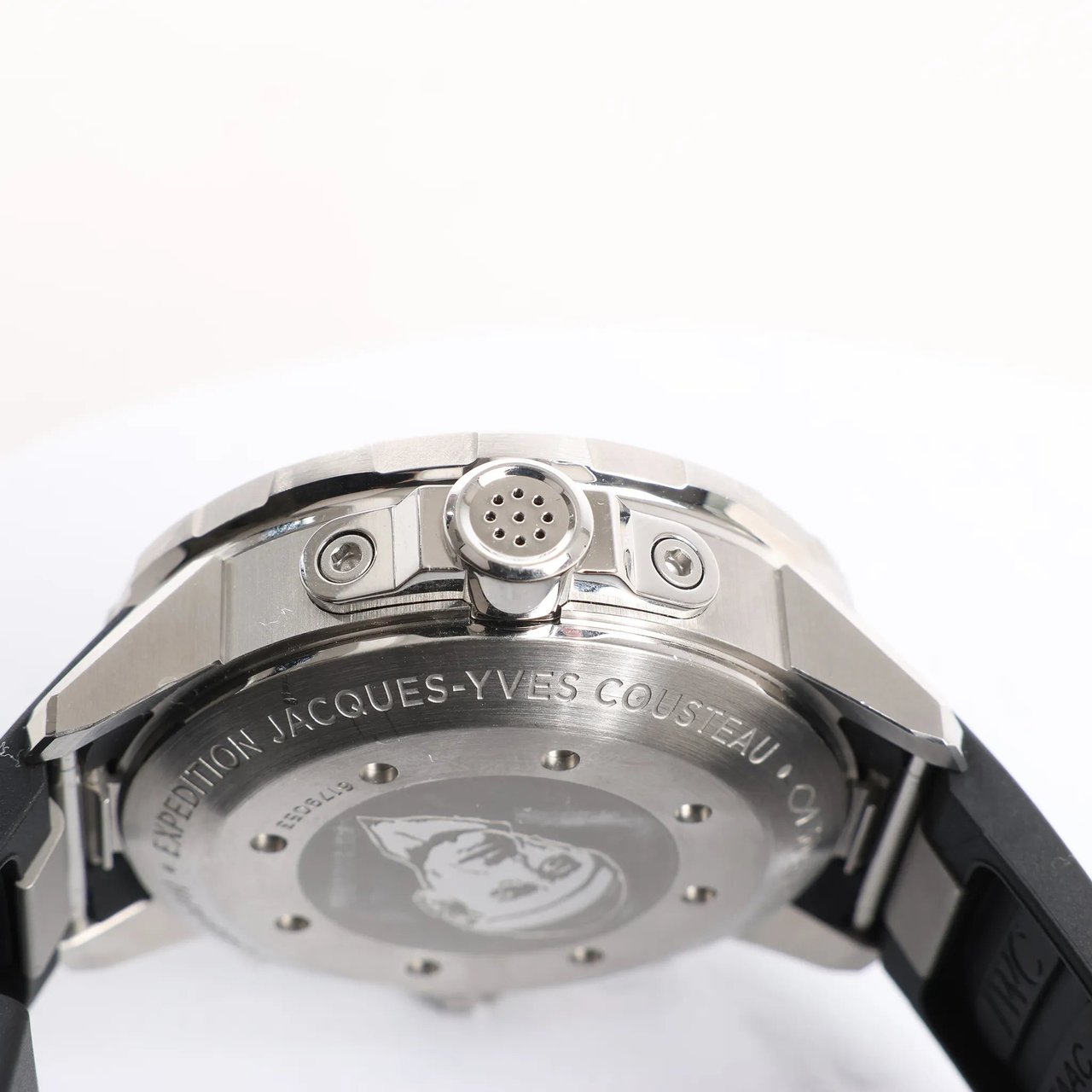 IWC IWC Aquatimer Expedition Jacques-Yves Cousteau IW376805 6179053 SS & Rubber AT Watch with Navy Blue Dial Blauw