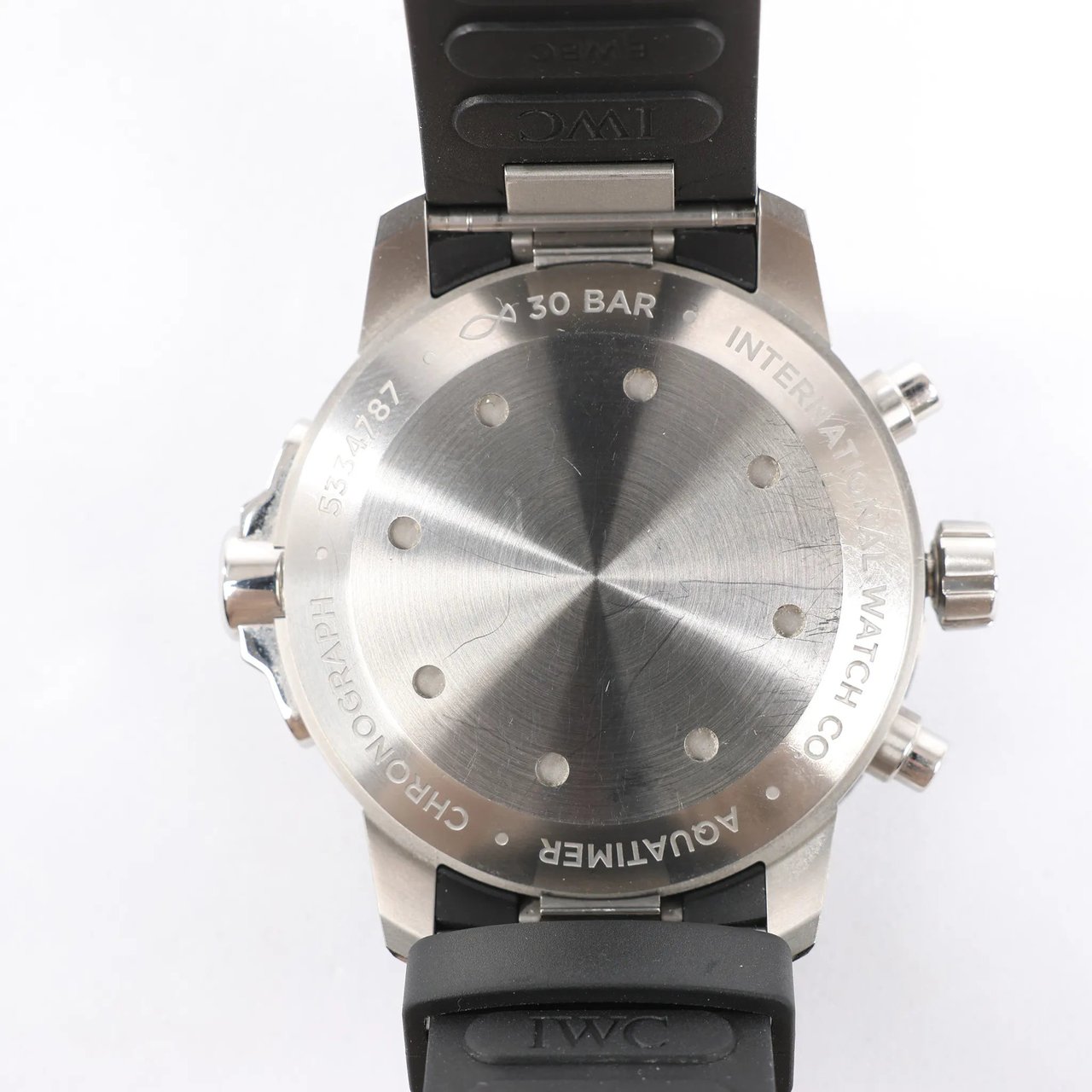 IWC IWC Aquatimer Chronograph IW376803 5334787 SS & Rubber AT Watch with Black Dial Zwart