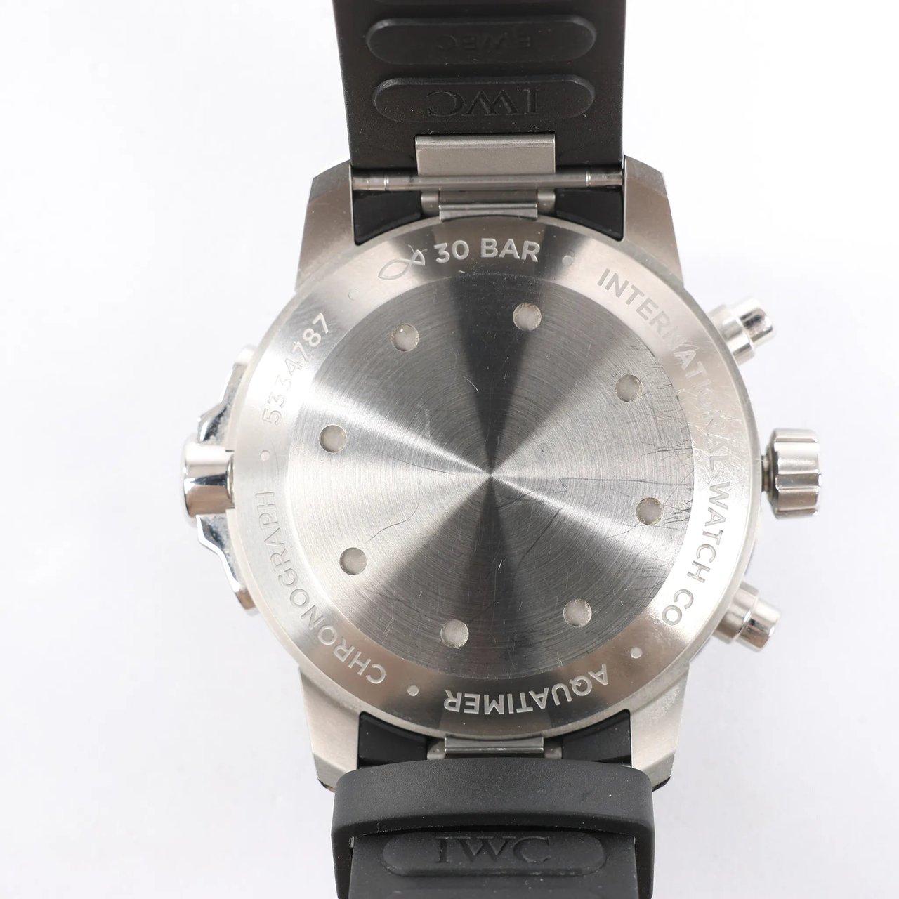 IWC Aquatimer Chronograph IW376803 5334787 SS & Rubber AT Watch with Black Dial Zwart