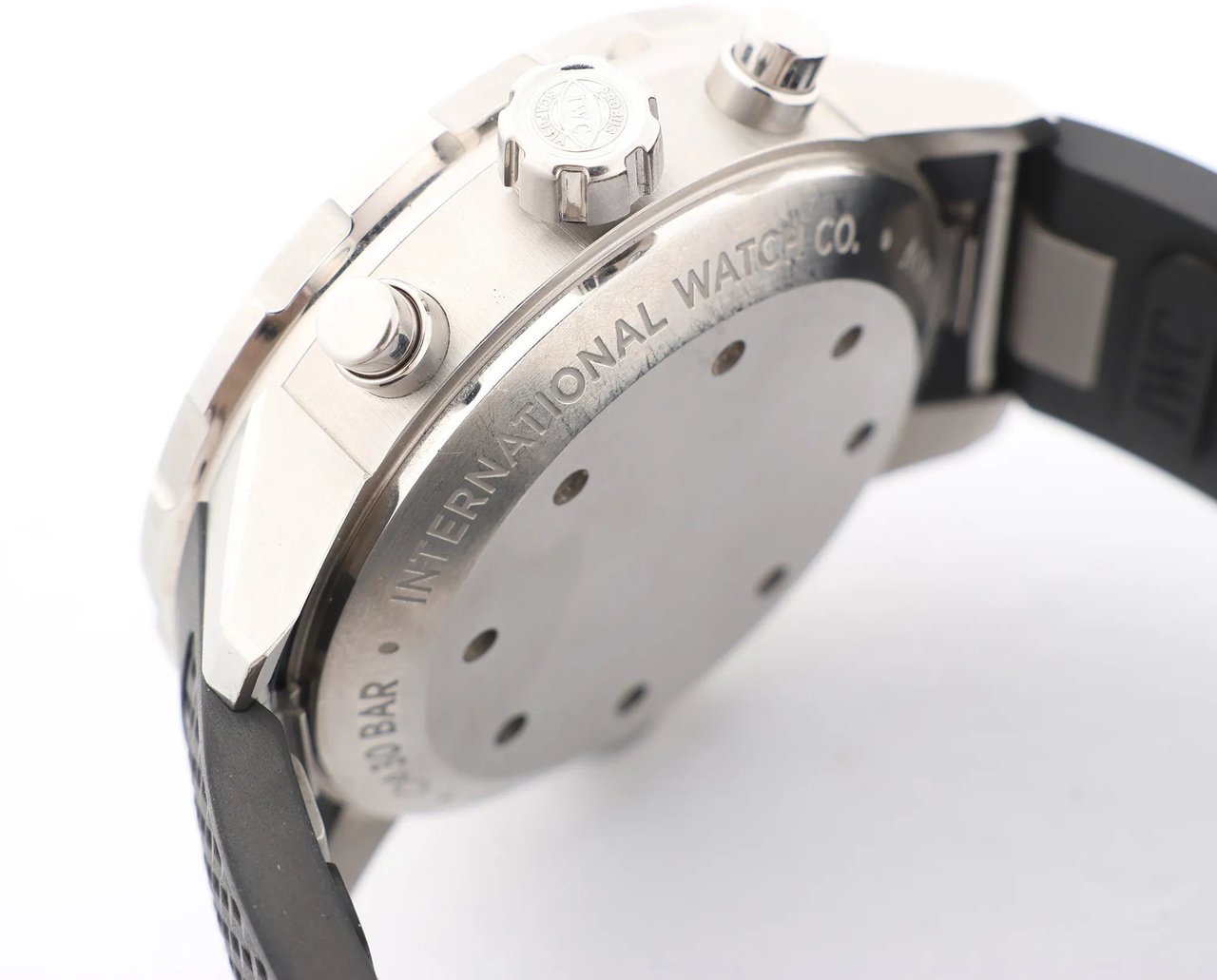 IWC Aquatimer Chronograph IW376803 5334787 SS & Rubber AT Watch with Black Dial Zwart