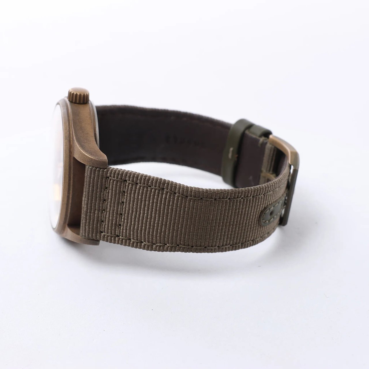 IWC Spitfire IW326802 6280730 Bronze x Leather AT Watch with Green Dial Divers