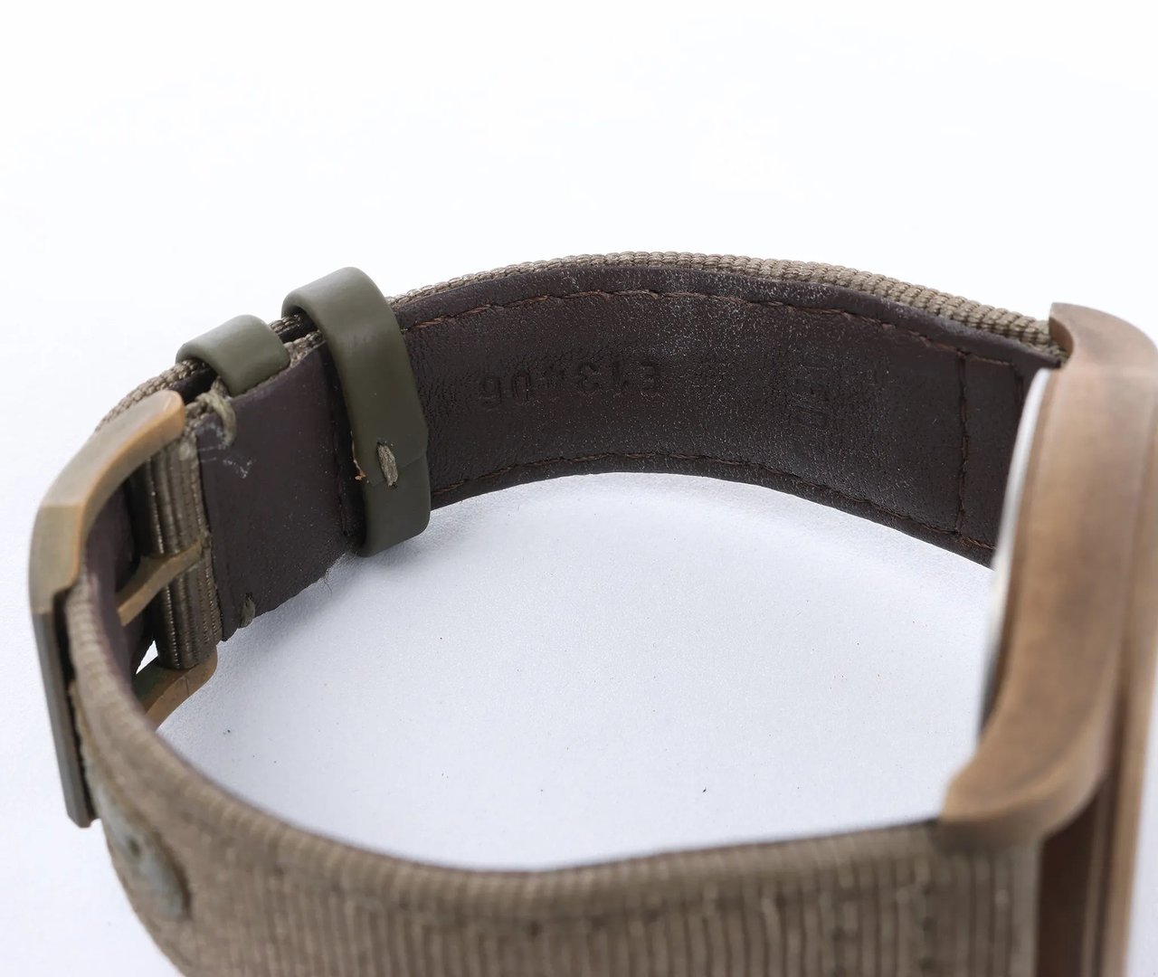 IWC Spitfire IW326802 6280730 Bronze x Leather AT Watch with Green Dial Divers