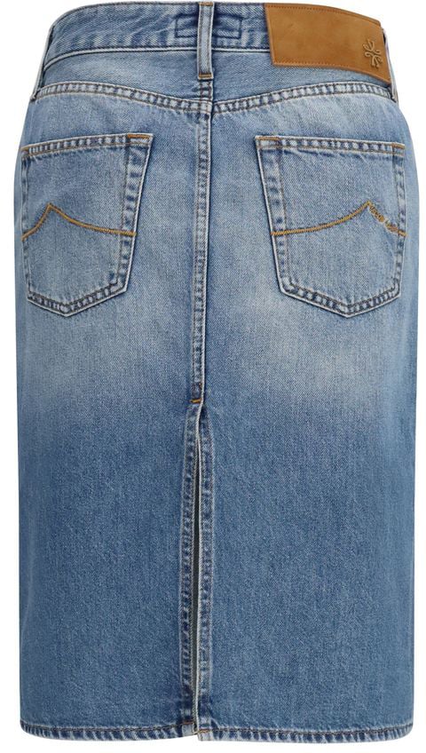 Jacob Cohen Blue Denim Skirt Blauw
