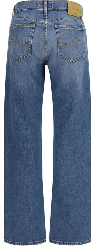 Jacob Cohen Blue Cotton Straight-Leg Jeans Blauw