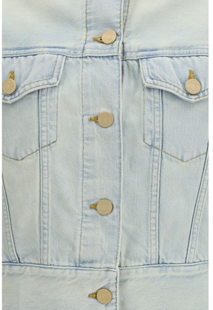 Jacob Cohen Blue Cotton Denim Jacket Blauw
