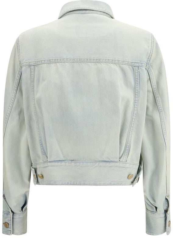 Jacob Cohen Blue Cotton Denim Jacket Blauw