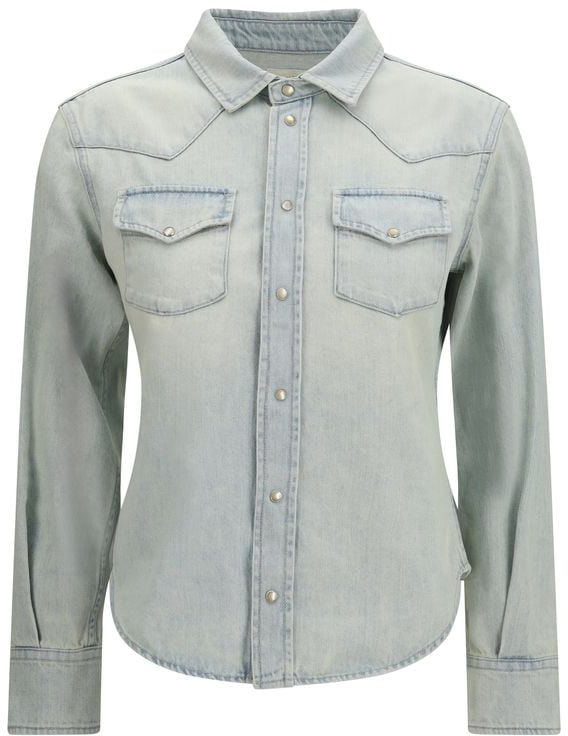 Jacob Cohen Blue Denim Shirt Blauw