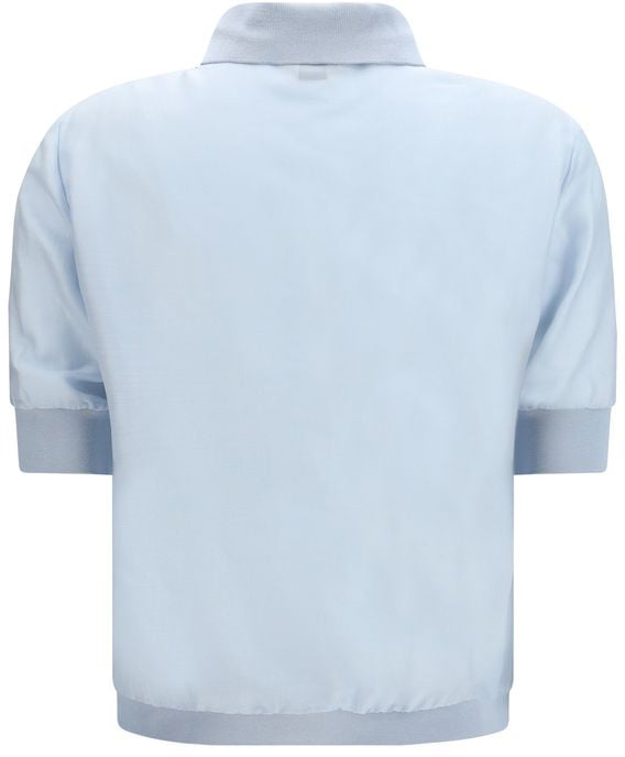 Jacob Cohen Blue Wool Oves Aries Shortsleeve Shirt Blauw
