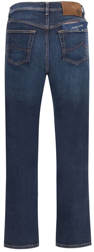 Jacob Cohen Blue Cotton Straight-Leg Jeans Blauw
