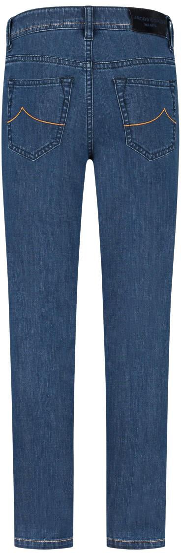 Jacob Cohen Pantalone Nick Denim Superstretch Stoone Wash Blu Blauw