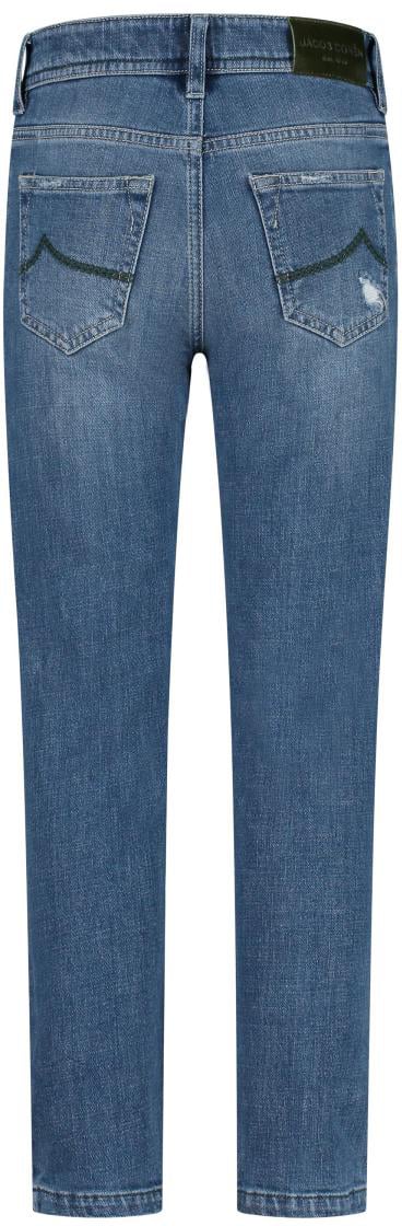 Jacob Cohen Pantalone Bard Denim Lavaggio Vintage Con Rotture Blu Lavaggio Vintage Chiaro Blauw