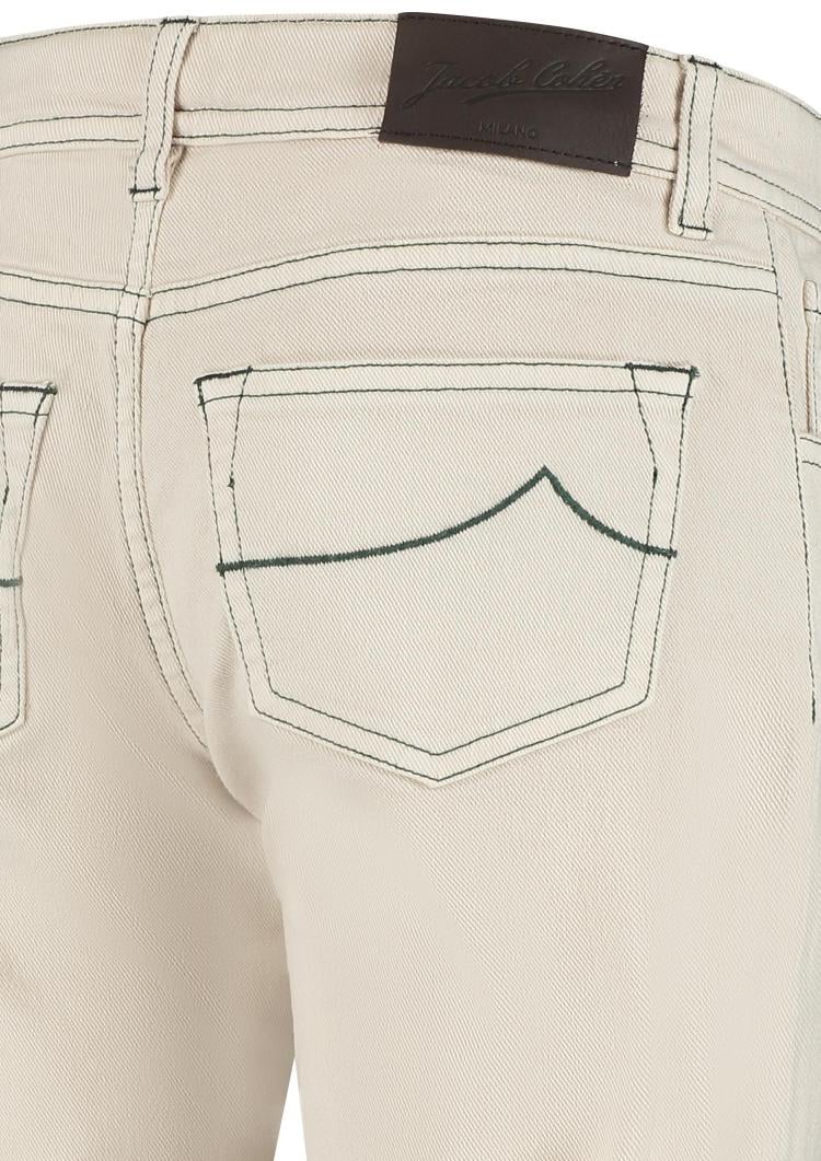 Jacob Cohen Pantalone Eduard Bull Gabardina Ecru' Beige