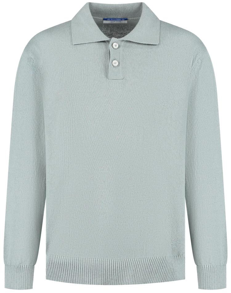 Jacob Cohen Maglia Polo Misto Cachemere Grigio Chiaro Groen