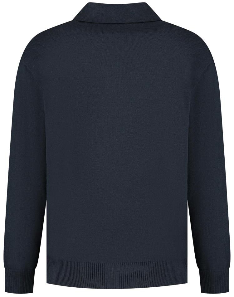 Jacob Cohen Maglia Polo Misto Cachemere Blu Scuro Blauw