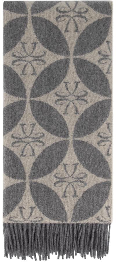 Jacob Cohen Sciarpa Jacquard C/frange Grijs