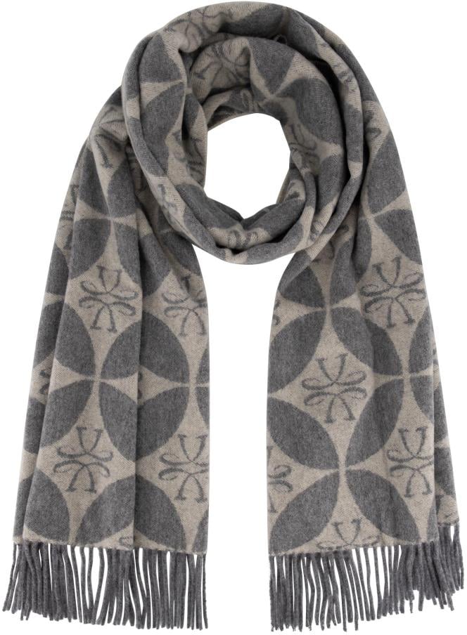 Jacob Cohen Sciarpa Jacquard C/frange Grijs