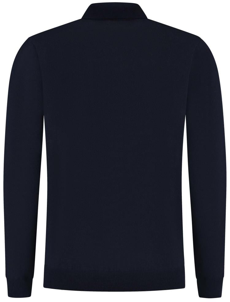 Jacob Cohen Polo Tubico C/logo Jacquard Blauw