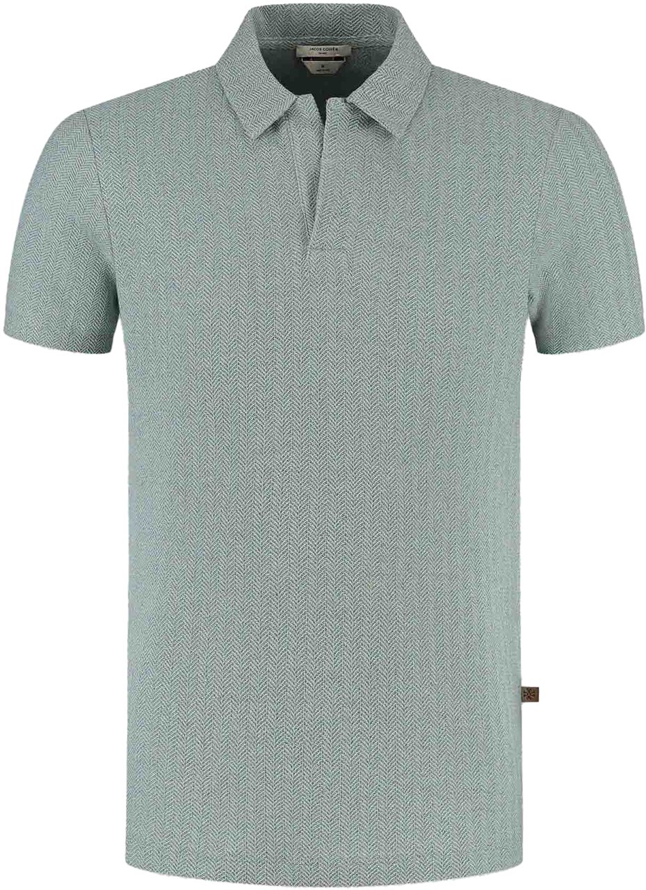Jacob Cohen Maglia Polo M/c Aperta Davanti Groen