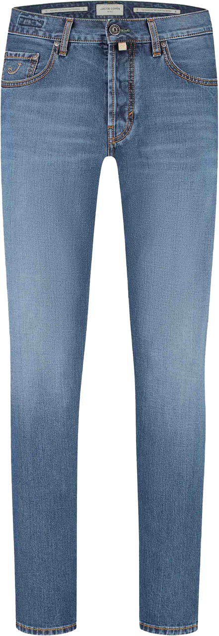 Jacob Cohen Pant Pkt Cropped Tapered Leg Fit Low Crotch Jude Blauw