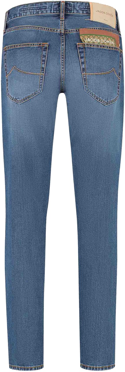 Jacob Cohen Pant Pkt Cropped Tapered Leg Fit Low Crotch Jude Blauw