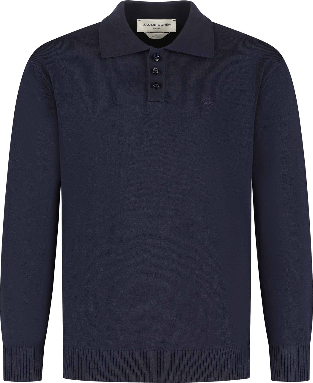 Jacob Cohen Maglia Polo Con Ricamo Giglio Blu Navy Blauw