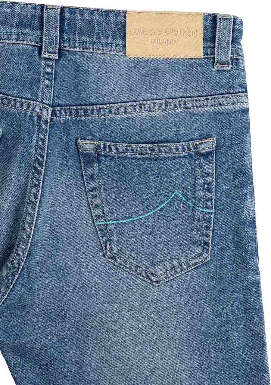 Jacob Cohen Pantalone Denim Bard (apertura Da Hmpae) Blu Azzurrato Blauw