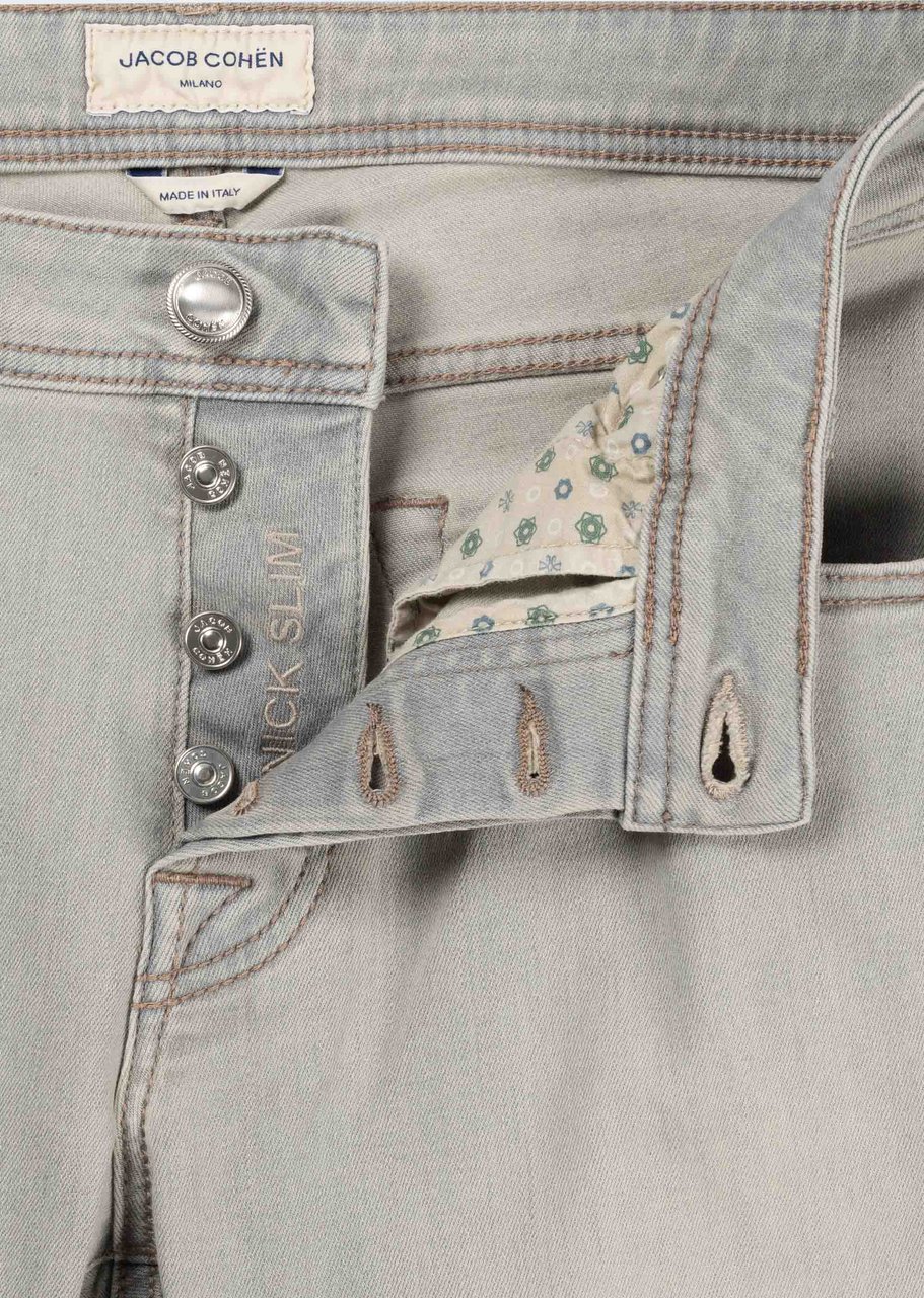 Jacob Cohen Pant Pkt Super Slim Fit Nick Slim Grijs