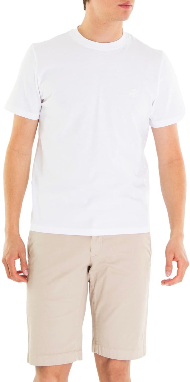 Jacob Cohen Heren Girocollo Costina T-Shirt Wit Wit