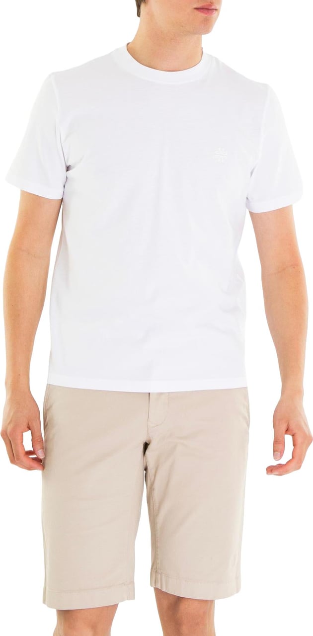 Jacob Cohen Heren Girocollo Costina T-Shirt Wit Wit