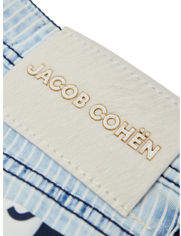 Jacob Cohen Blue Cotton Skinny Jeans Blauw