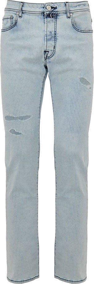 Jacob Cohen Blue Cotton Skinny Jeans Blauw