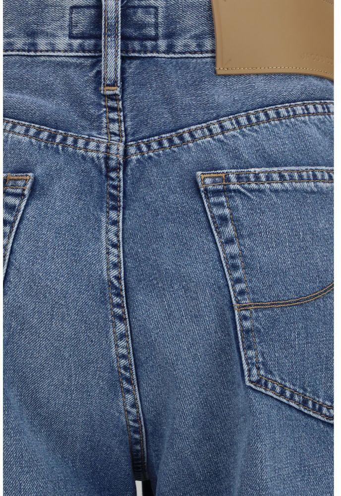Jacob Cohen Blue Cotton Relaxed Fit Jeans Blauw