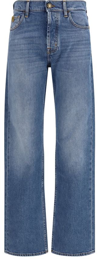 Jacob Cohen Jacob Cohen Blue Cotton Straight-Leg Jeans Blauw