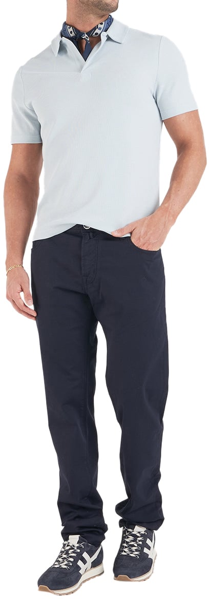 Jacob Cohen Piquè skipper polo Blauw