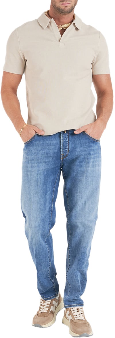 Jacob Cohen Piquè skipper polo Beige