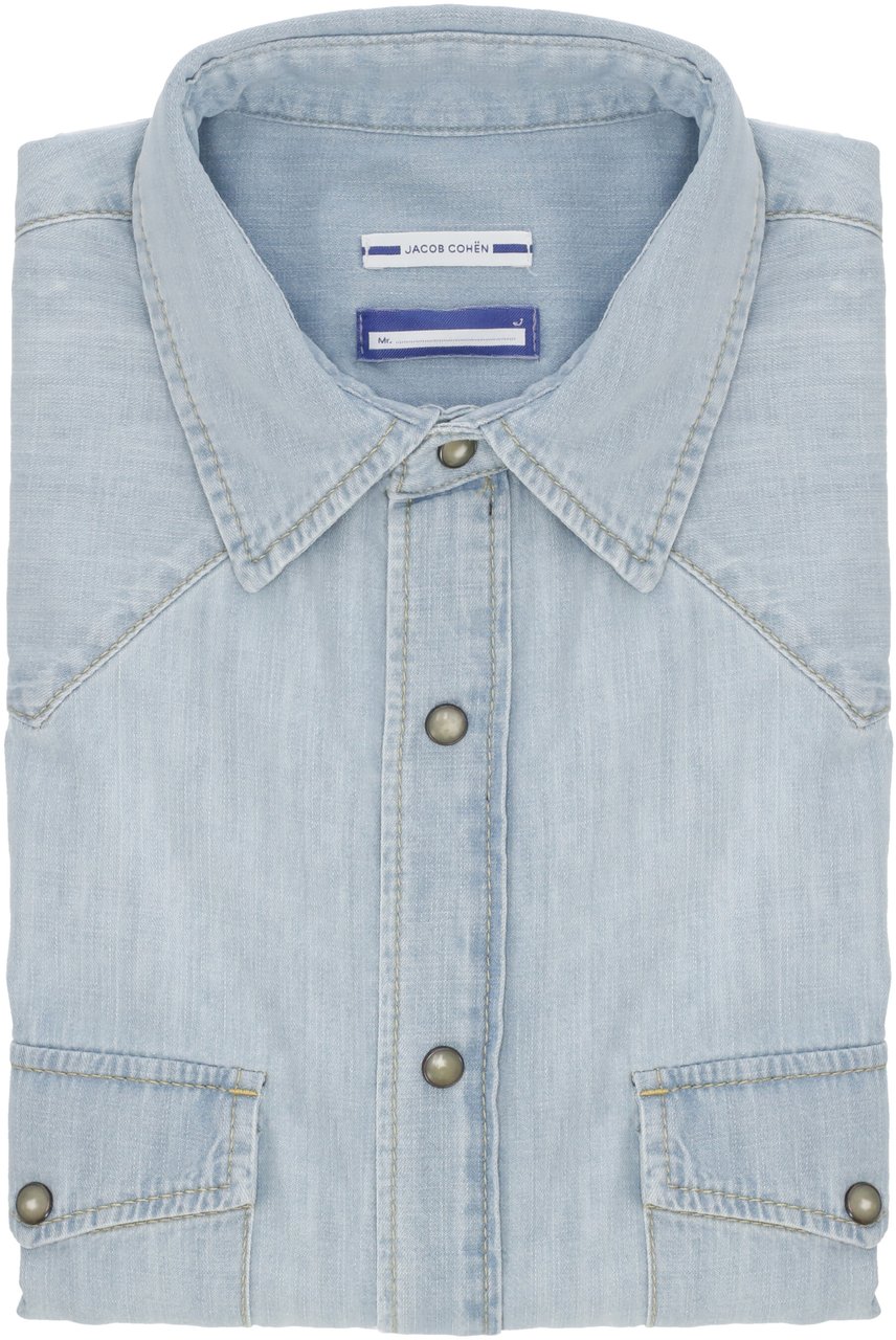 Jacob Cohen Shirts Light Blue Blauw